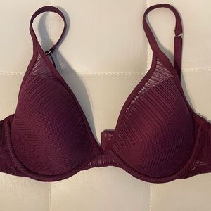Third love Eveyday Lace Uplift Plunge Bra, Mulberry, 32C